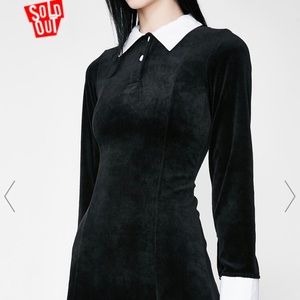 Killstar Addams dress size Small (velvet)